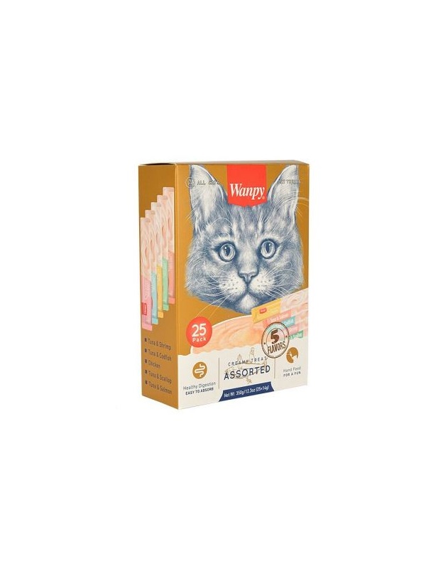 Wanpy Karışık Lezzetli Sıvı Kedi Ödülü 25X14 gr