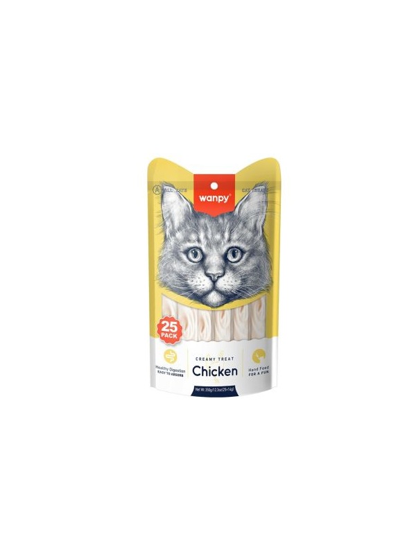 Wanpy Tavuk 25*14 Gr Krema Kedi Ödülü