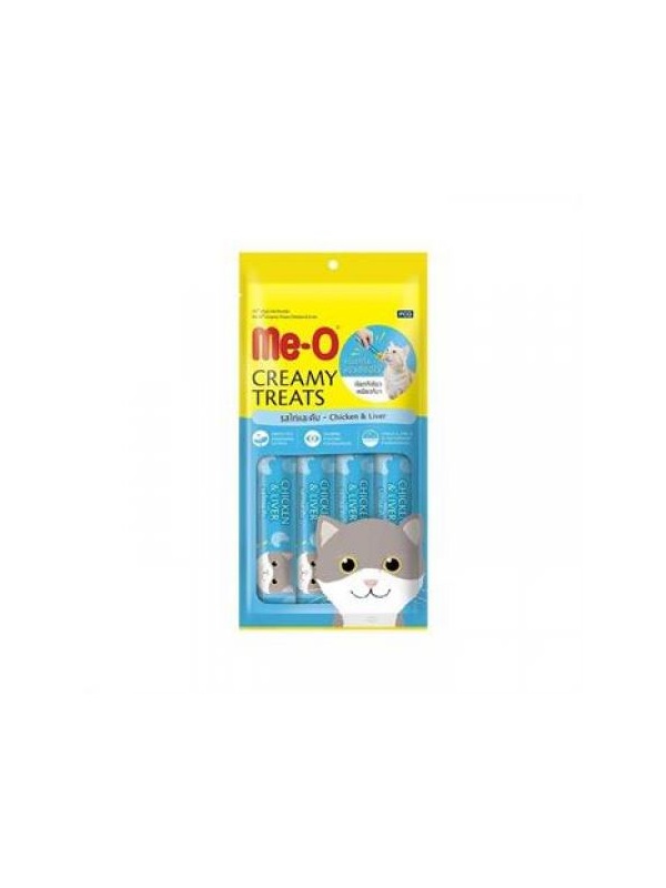 Meo Kremalı Tavuklu ve Ciğerli Kedi Sıvı Ödül Maması 4x15 Gr