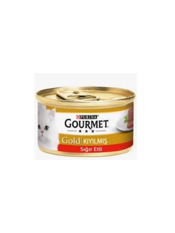 Gourmet Gold Kiyilmiş Sığır Etli Yetişkin Kedi Konservesi 85 Gr