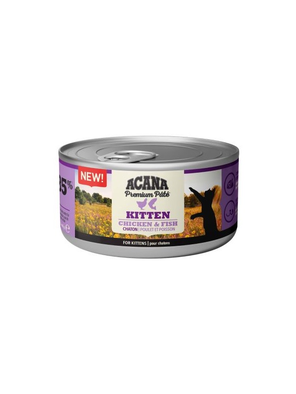 Acana Premium Pate (Ezme) Tavuklu ve Balıklı Yavru Kedi Konservesi 85 Gr