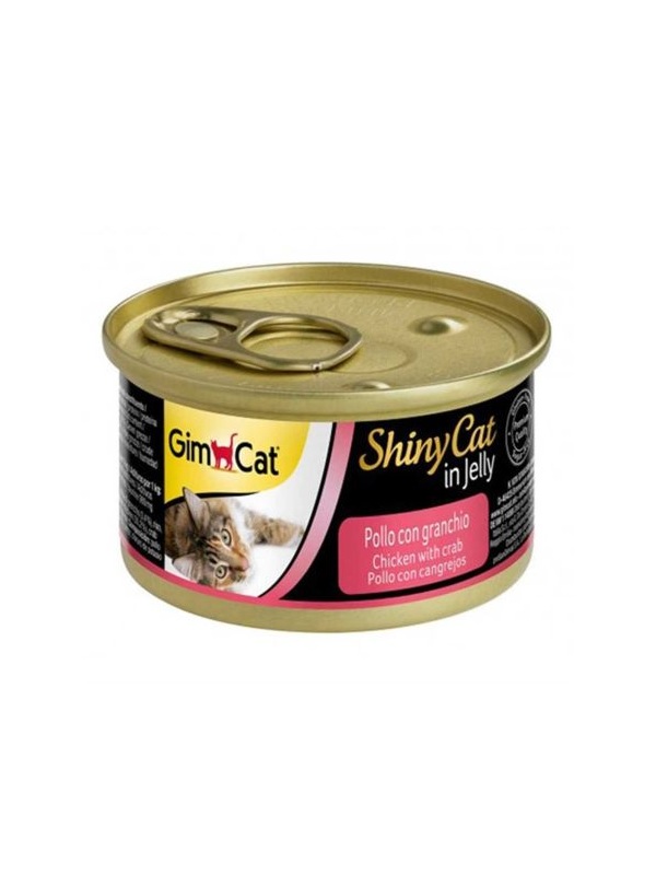 GimCat Shinycat Konserve Kedi Maması Tavuklu Yengeçli 70 Gr (24 Adet)