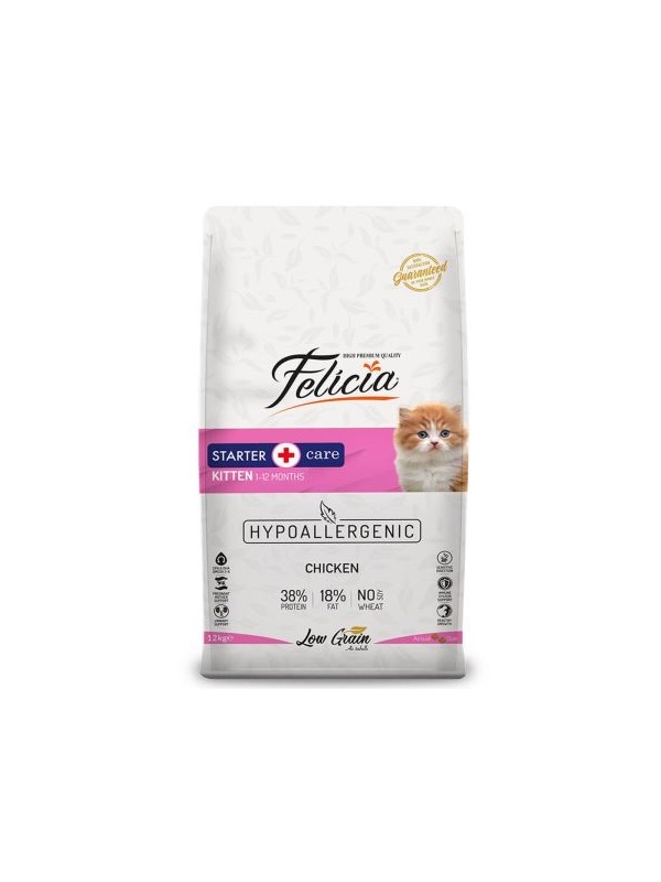 Felicia Tavuklu Az Tahıllı HypoAllergenic Yavru Kedi Maması  12 Kg