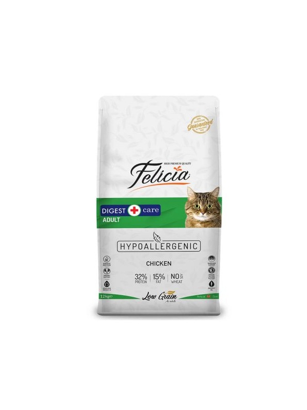 Felicia Tavuklu Az Tahıllı HypoAllergenic Yetişkin Kedi Maması 12 Kg