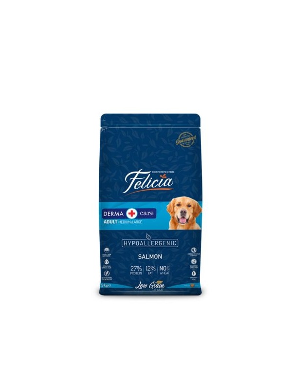 Felicia Somonlu M/Large Breed Az Tahıllı HypoAllergenic Yetişkin Köpek Maması  3 Kg