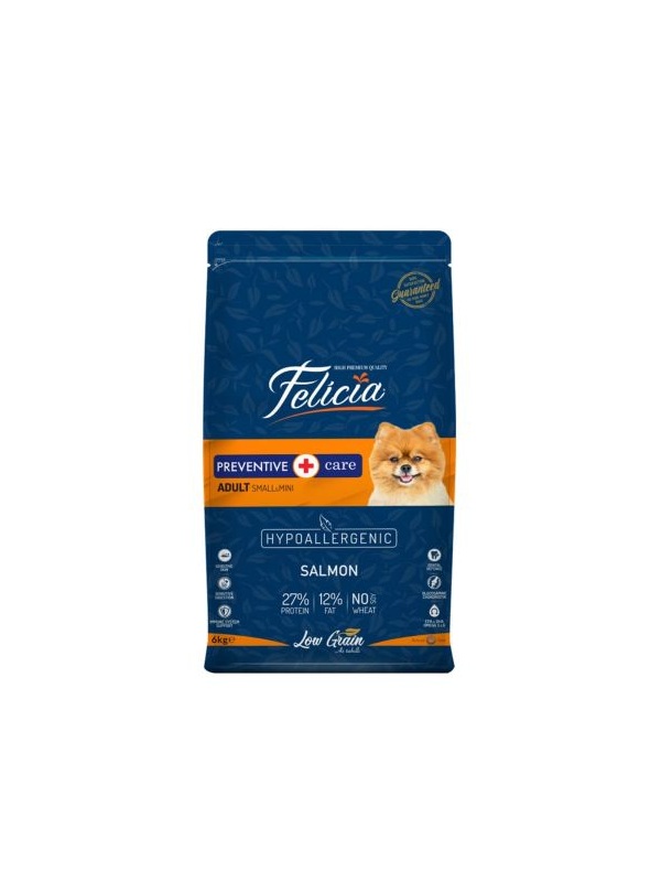 Felicia Somonlu Small/Mini Az Tahıllı HypoAllergenic Yetişkin Köpek Maması  6 Kg