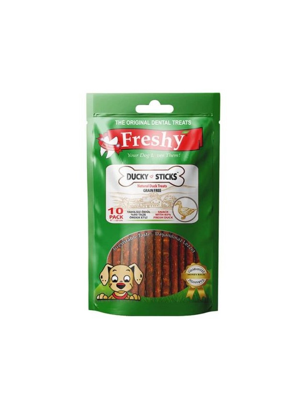 Freshy Ducky Sticks Tahılsız Ördekli Çubuk Köpek Ödülü  10 Adet