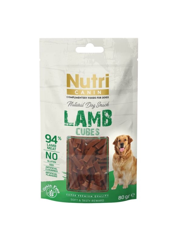 Nutri Canin Lamb Cubes Tahılsız Kuzulu Köpek Ödülü  80 Gr