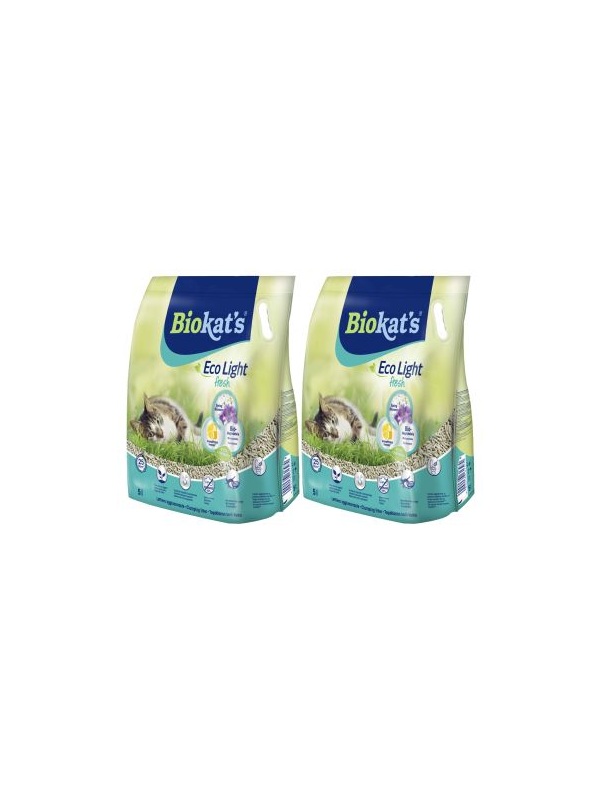 Biokat's Eco Light Fresh Spring Blossom (Bahar Çiçeği Kokulu) Pelet Kedi Kumu 5 Lt x 2 Adet