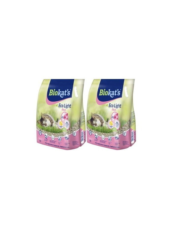 Biokat's Eco Light Fresh Cherry Blossom (Kiraz Çiçeği Kokulu) Pelet Kedi Kumu 5 Lt x 2 Adet