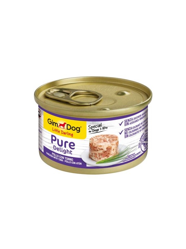 GimDog Konserve Köpek Maması - Tavuklu Tuna Balıklı 85gr