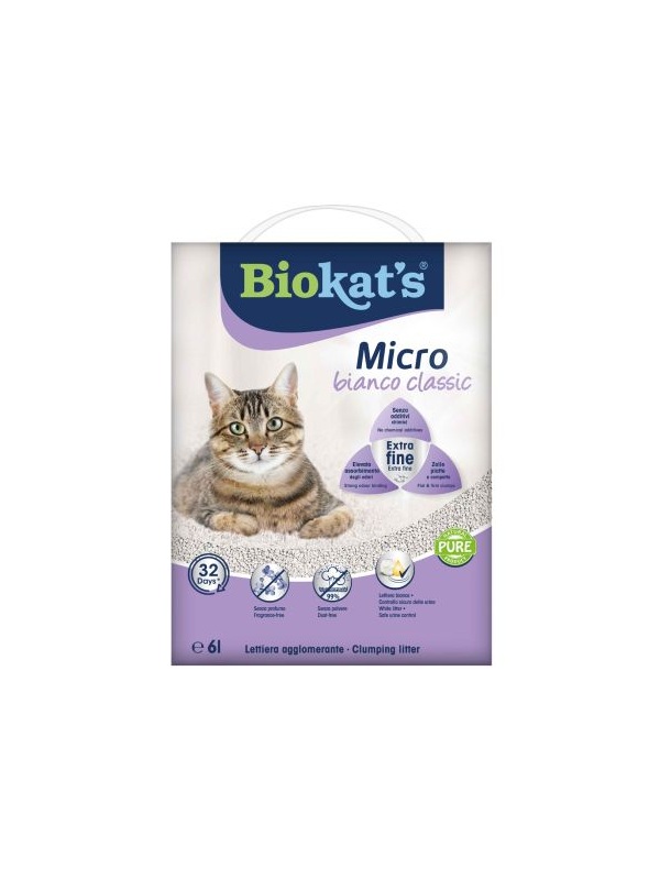 Biokats Kedi Kumu Micro Bianco Classic 6lt