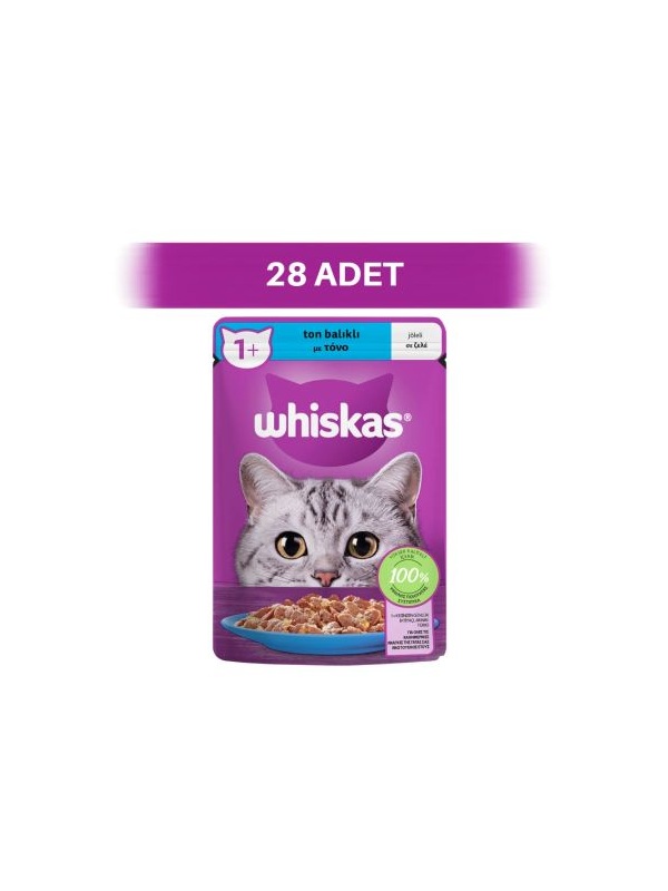 Whiskas Ton Balıklı Pouch Yetişkin Kedi Yaş Maması 28 x 85 gr
