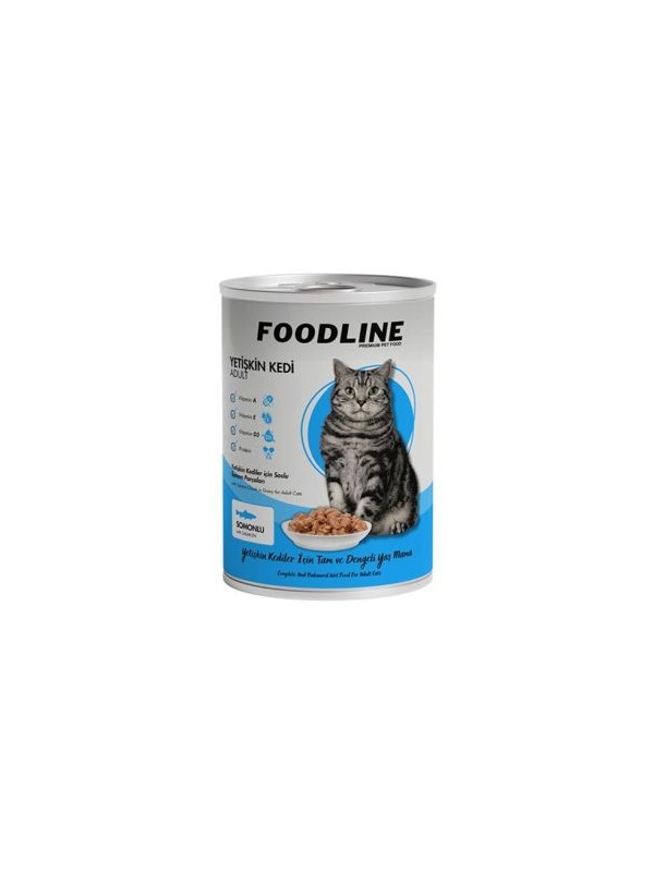 Foodline Somonlu Yetişkin Kedi Konservesi 400 Gr