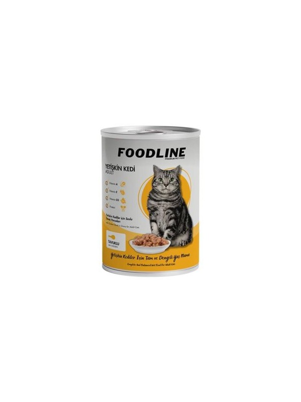 Foodline Tavuklu Yetişkin Kedi Konservesi 400 Gr