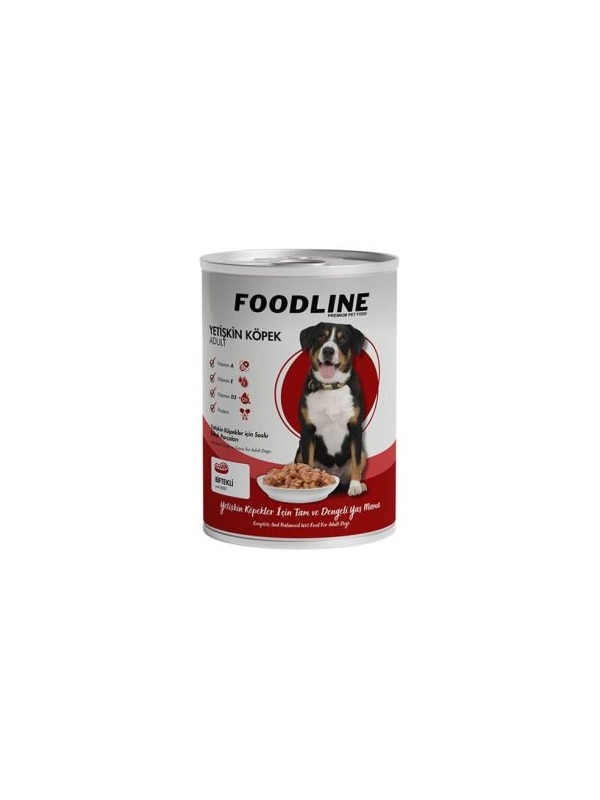 Foodline Biftekli Yetişkin Köpek Konservesi 400 Gr