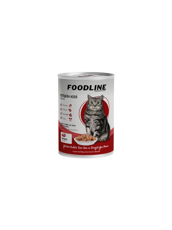 Foodline Biftekli Yetişkin Kedi Konservesi 400 Gr