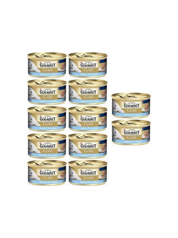 Gourmet Gold Kıyılmış Ton Balıklı Yaş Kedi Maması 85 gr 12 Adet