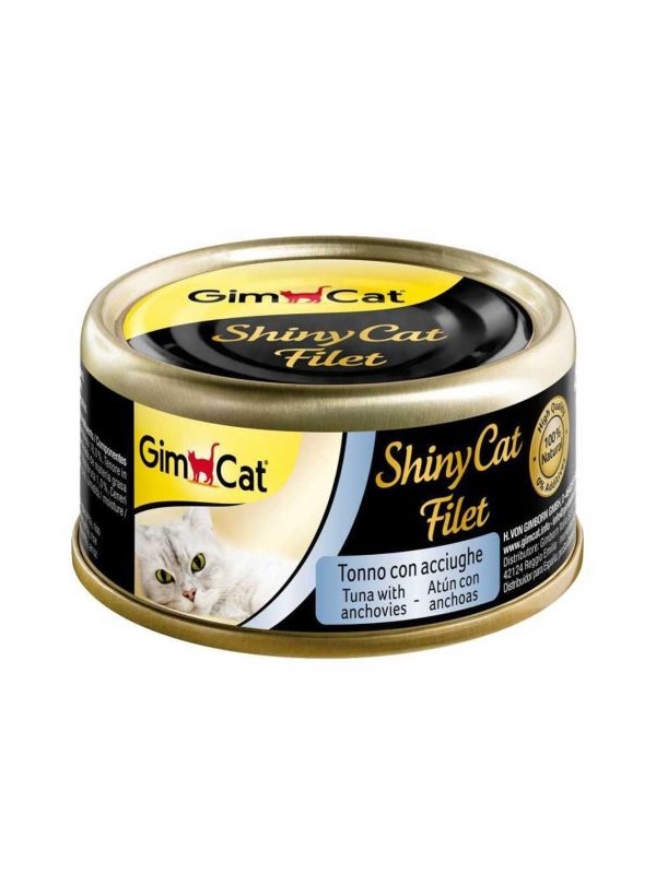 GimCat Shinycat Fileto Kedi Maması Tuna Ançuez 70 gr (24 Adet)