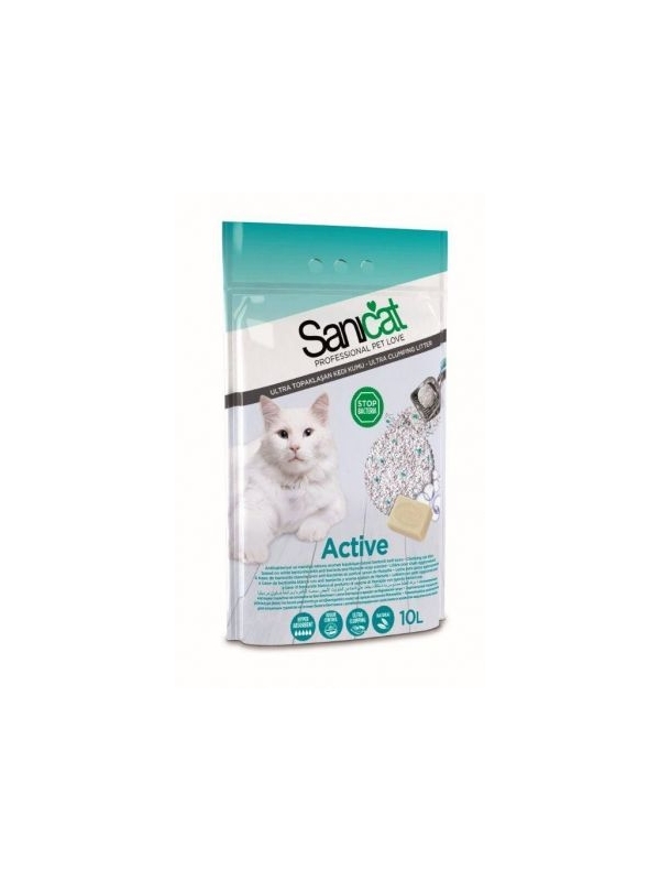Sanicat Active Marsilya Sabunlu Topaklaşan Kedi Kumu İnce 10 Lt