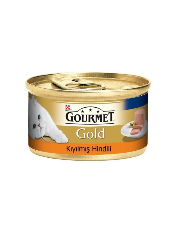Gourmet Gold Kıyılmış Hindili Yetişkin Konserve Kedi Maması 85 Gr