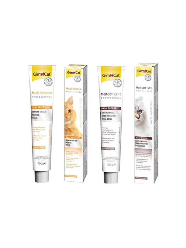 Gimcat Malt Soft Extra 100 gr + Gimcat Multivitamin 100 G Kedi Macunu