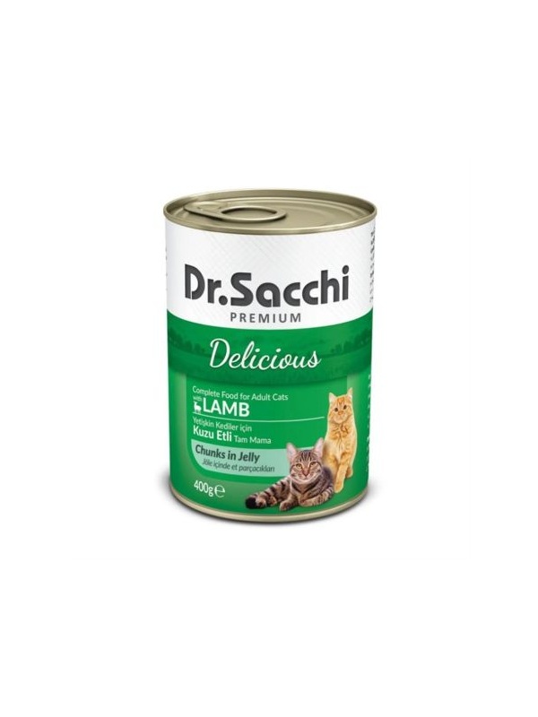 Dr. Sacchi Delicious Kuzulu Yetişkin Kedi Konservesi 400 g