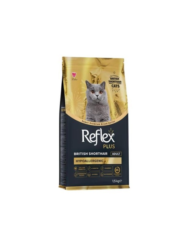 Reflex Plus British Shorthair Tavuklu ve Kızılcıklı Yetişkin Kedi Maması 1,5 kg
