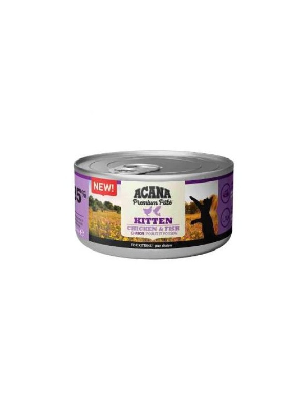Acana Premium Pate (Ezme) Tavuklu ve Balıklı Yavru Kedi Konservesi 85 gr