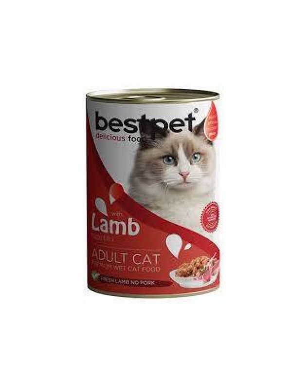 Bestpet Kuzu Etli Konserve Yetişkin Kedi Maması 400 gr