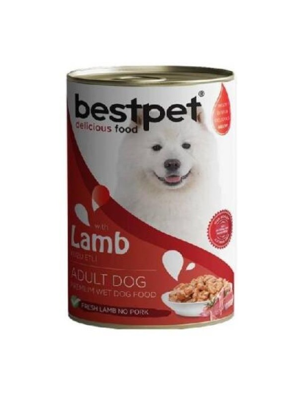 Bestpet Jöle İçinde Parça Kuzu Etli Konserve Yetişkin Köpek Maması 400 gr
