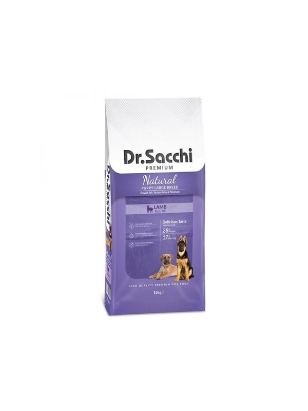 Dr.Sacchi Puppy Büyük Irk Kuzu Etli Yavru Köpek Maması 15 Kg