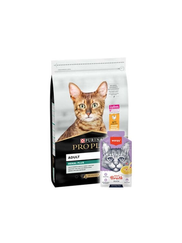 Pro Plan Tavuk Etli Yetişkin Kedi Maması 1,5 Kg + Wanpy 50 Gr Kedi Çorbası