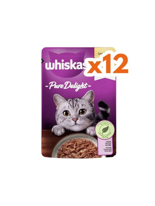 Whiskas Pouch Pure Delight Tavuklu Kedi Yaş Maması 85 Gr - (12 Adet x 85 Gr)
