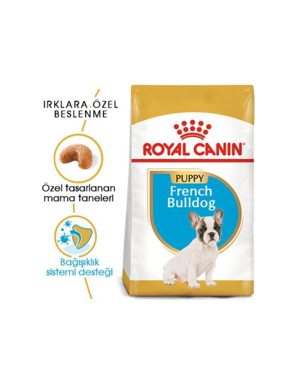 Royal Canin French Bulldog Puppy Yavru Köpek Maması 3 Kg + Temizlik Mendili