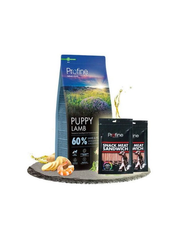 Profine Puppy Lamb Kuzu Etli Hipo Alerjenik Yavru Köpek Maması 12 Kg + 2 Adet Profine Köpek Ödülü