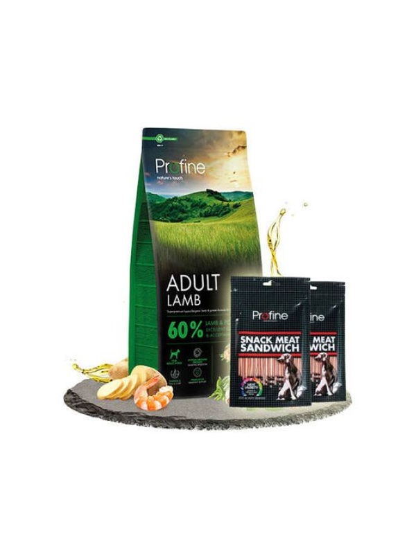 Profine Adult Lamb Kuzu Etli Hipo Alerjenik Köpek Maması 12 Kg + 2 Adet Profine Köpek Ödülü