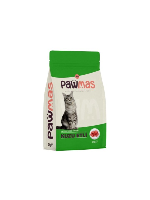 Pawmas Kuzu Etli Yetişkin Kedi Maması 1 kg