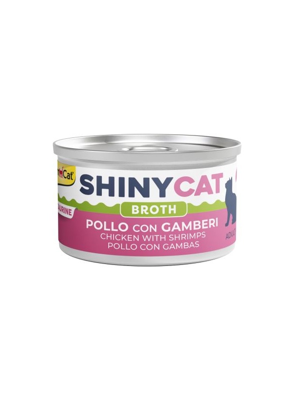 Gimcat Shinycat Broth (Sos içinde) Karidesli Tavuklu Kedi Konservesi 70gr
