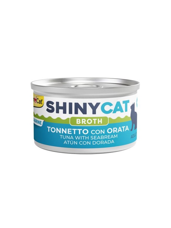 Gimcat Shinycat Broth (Sos içinde) Çipuralı Ton Balıklı Kedi Konservesi 70gr
