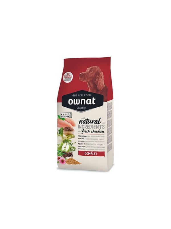 Ownat Classic Tavuklu Köpek Maması 4 Kg + Temizlik Mendili