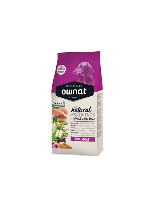 Ownat Classic Mini Adult Tavuklu Köpek Maması 4 Kg + Temizlik Mendili