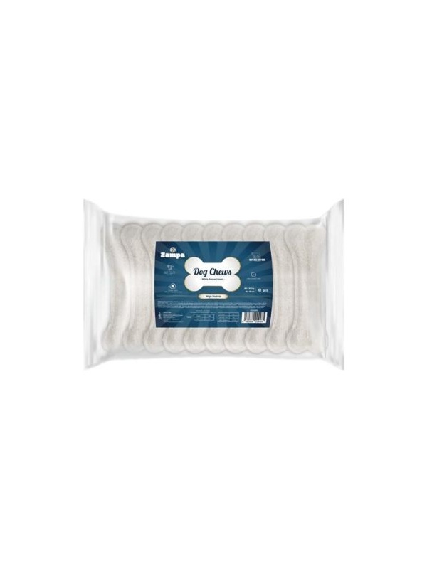 Zampa Beyaz Press Kemik Köpek Ödülü 10'lu 85-90 gr