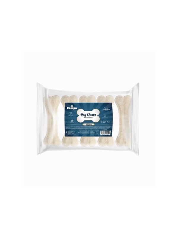Zampa Beyaz Press Kemik Köpek Ödülü 5'li 260-270 gr