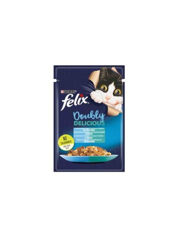Felix Çifte Lezzet Somonlu ve Sardalyalı Kedi Konservesi 85 gr