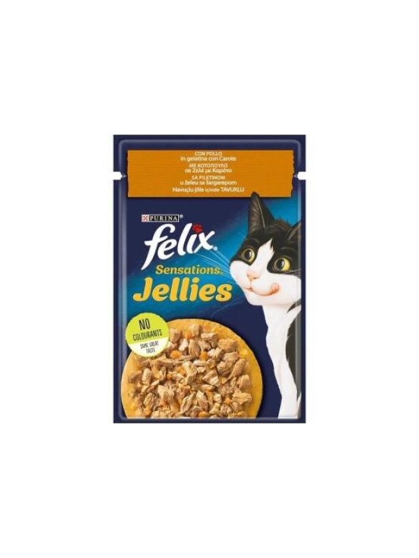 Felix Sensation Tavuk & Havuçlu Kedi Yaş Mama 85 Gr