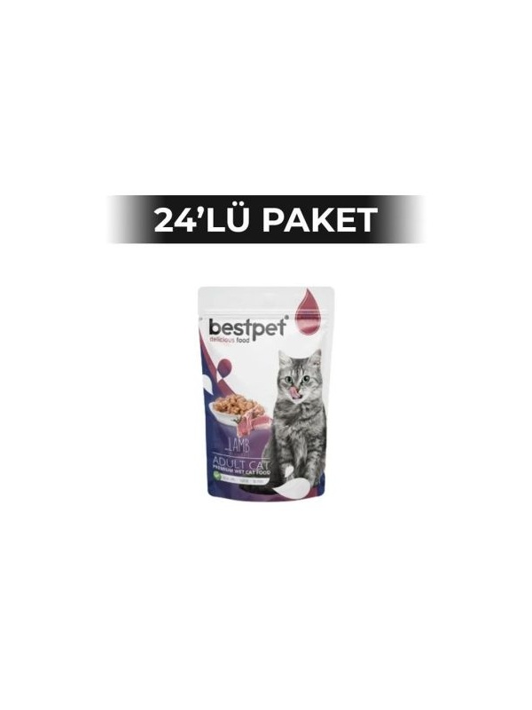 BestPet Jelly Pouch Kuzulu Yetişkin Yaş Kedi Maması 85 gr 24 Adet