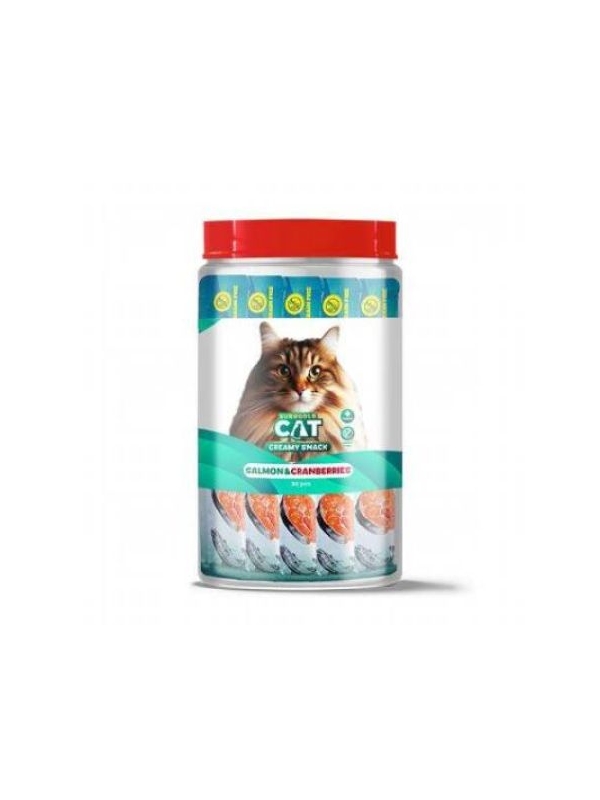 Euro Gold Kedi Ödül Çubuğu Sıvı Somonlu Kızılcıklı 30 Adet x 15 gr