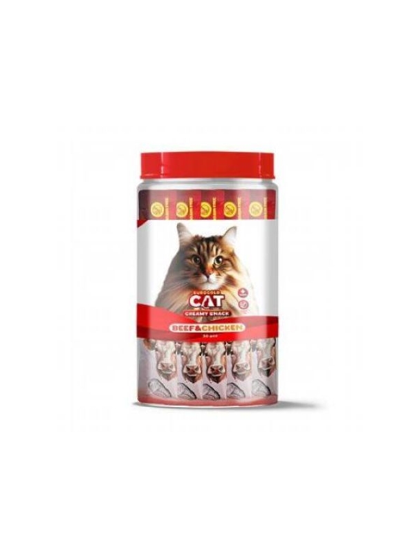 Euro Gold Kedi Ödül Çubuğu Sıvı Dana Tavuk Etli 30 Adet x 15 gr