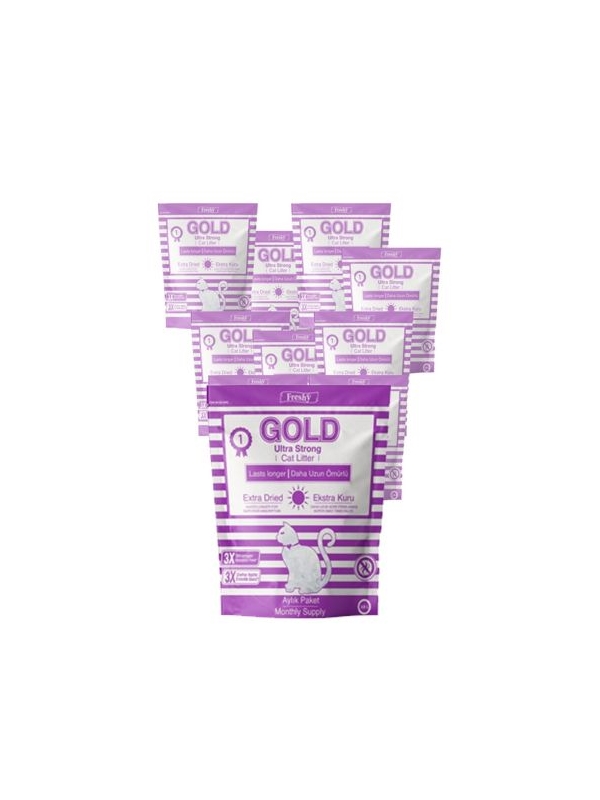 Freshy Gold Ultra Strong Süper Emici Silika Kedi Kumu  3.8 L (10 Adet)